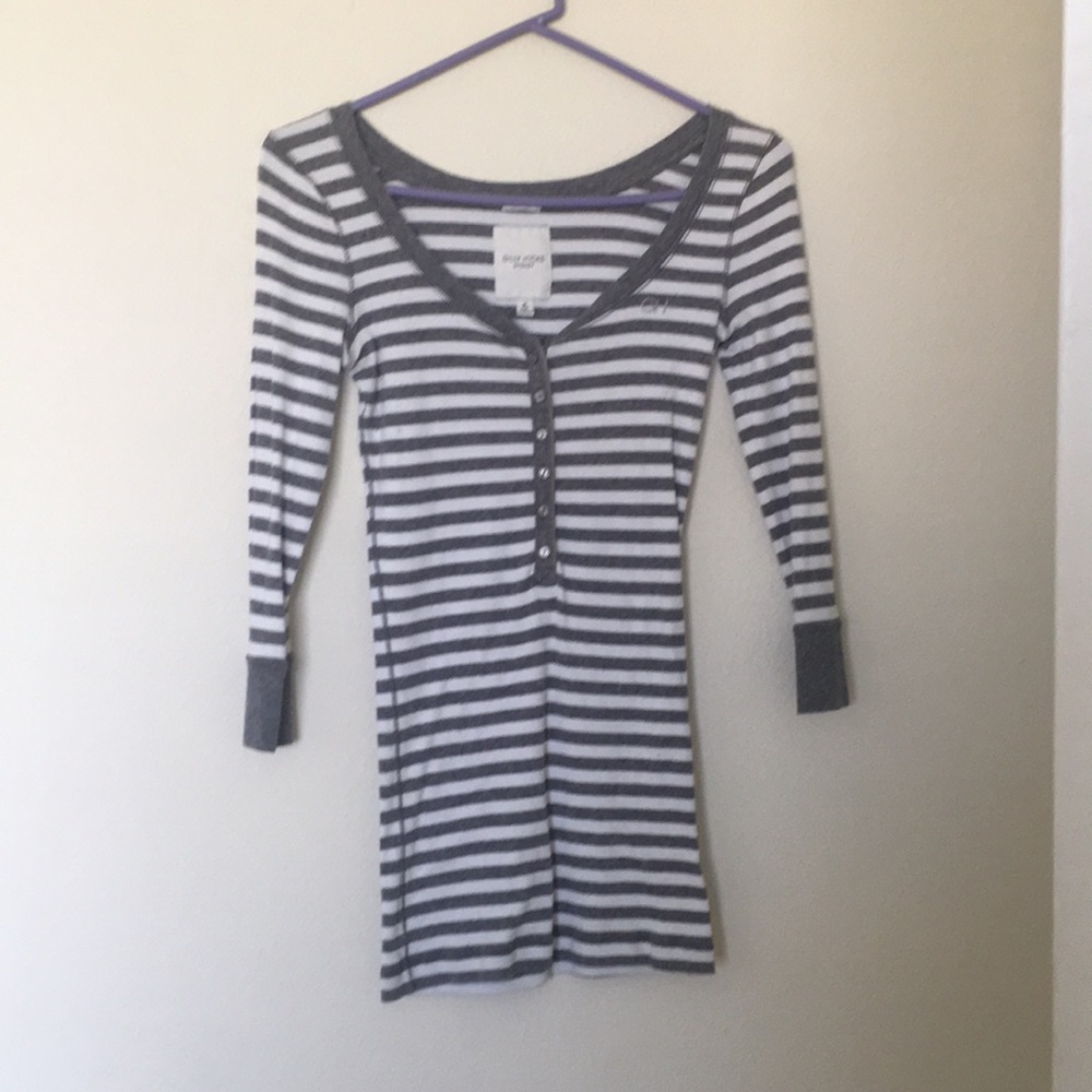 Gilly hicks striped 3/4 sleeve top